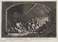 KG 05168
<br/>
Dansende boeren in een stal
<br/>
<em>Visscher, Jan de (ca. 1636-na 1692)</em>